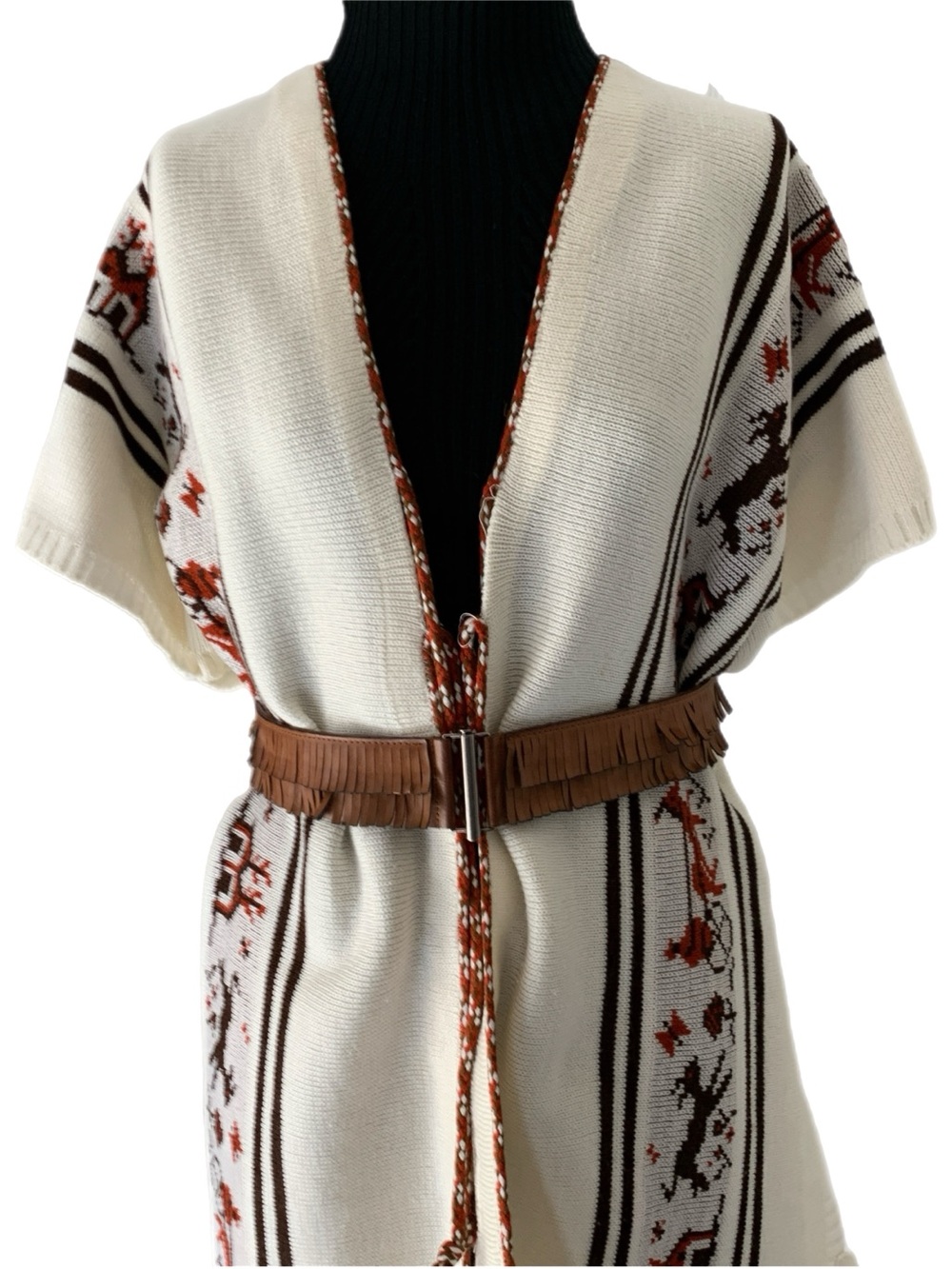 Vintage Knit Poncho/Shawl/Duster/Sweater Vest